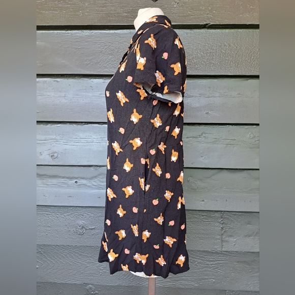 Hot Topic button down Corgi print dress size S - Picture 5 of 11